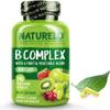 NATURELO B Complex (One Daily) - Food-Based Blend - All B-Vitamins - Vitamin B6, Folate, B12, Biotin, Niacin, CoQ10 - Best Natural Supplement for Energy - 240 Vegan Capsules | 8 Month Supply view 1