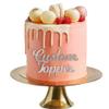 Personalised Cake Topper Multicoloured Acrylic Happy Birthday Wedding Anniversary Cake Topper Custom Acrylic Letters Cake Decoration Cake Charms Name Plate (Silver) view 1