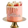 Personalised Cake Topper Multicoloured Acrylic Happy Birthday Wedding Anniversary Cake Topper Custom Acrylic Letters Cake Decoration Cake Charms Name Plate (Silver) view 2