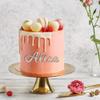 Personalised Cake Topper Multicoloured Acrylic Happy Birthday Wedding Anniversary Cake Topper Custom Acrylic Letters Cake Decoration Cake Charms Name Plate (Silver) view 3