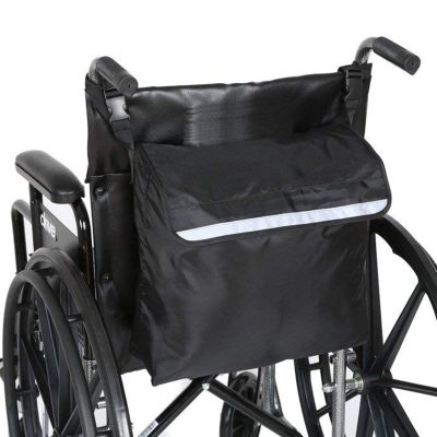 Back Wheelchair Bag,With Reflective Strips - Waterproof Oxford Wheelchair Storage Bag for Home/Outdoor/Baby Cart