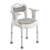 NMDCDH Shower Stool,Luxury Shower Seat With Back And Arms,Fully Removable Toilet Seat With 3500ML Urine Storage Bucket,Non-slip Bath Stool Bathroom Chair Bath Potty Chair for Elderly,Preg view 1