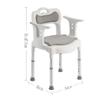NMDCDH Shower Stool,Luxury Shower Seat With Back And Arms,Fully Removable Toilet Seat With 3500ML Urine Storage Bucket,Non-slip Bath Stool Bathroom Chair Bath Potty Chair for Elderly,Preg view 2