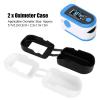 2Pcs Oximeter Silicone Cover,Portable Fingertip Pulse Monitor Protector Oximeter Storage Case for Travel Home(Black+white) view 3