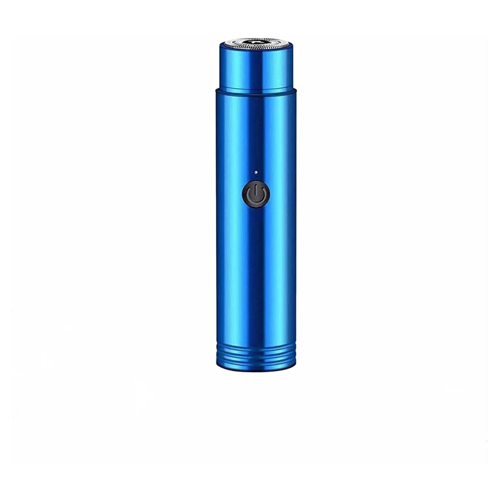 2022 Mini Portable Electric Shaver, Small Electric Razor for Men, Travel Mens Shaver, IPX7 Waterproof Cordless, USB Rechargeable, Wet and Dry Use (Blue)