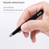 AFTREN Eyebrow Hair Tweezers Set Stainless Steel Best Precision Tweezer for Eyebrows Plucking, Facial Hair and Blackhead Ingrown Hair Remover, Daily Beauty Tool for Women 4p Set (Black) view 4