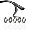 10 Pairs Non-Slip Glasses Temples, Soft Glasses Ear Hooks Frame Holder Ear Grip Hook Silicone Frame Holder for Glasses, black/white view 1
