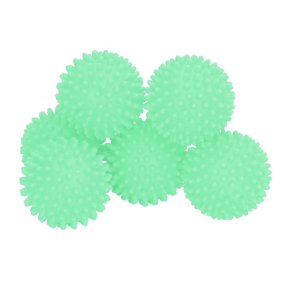 Laundry Dryer Balls, 6Pcs Reusable Silicone Soft Washing Balls, Dryer Balls Laundry Anti Static, Fabric Softener Alternative for Quick Drying, Reduce Drying Time and Save on Energy (Green)