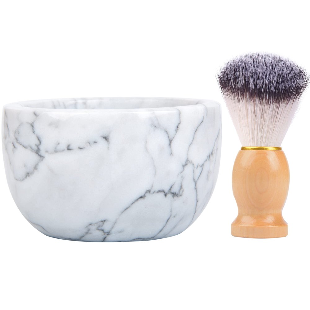 aisiming Marble Shaving Soap Bowl (White)