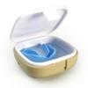 encase Dental Retainer Case with Dental Bath  Dual Purpose Hygienic Denture Case for Storage and Immersion of Mouthguards, Ortho Retainers + Dental Appliances (Beige) view 1