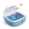encase Dental Retainer Case with Dental Bath  Dual Purpose Hygienic Denture Case for Storage and Immersion of Mouthguards, Ortho Retainers + Dental Appliances (Cool Blue) view 1