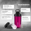 720DGREE Fitness Shaker uberShaker - 550ml - Premium Protein Shaker with Powder Compartment - Leak Proof, BPA Free - Shaker Cup, Mixing Cup for Creamy Protein Shakes, Gym, Workout, Nutrition view 3