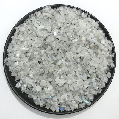 100g Natural White Moonstone Crystal Gravel Rock Quartz Labradorite Crystal Decor Natural Stones and Crystals,100g 8-12mm,
