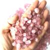 100g 8-12mm Natural Pink Crystal Gravel Rose Quartz Crystal Gravel Stone Rock Chips Lucky Natural Stones and Minerals,8-12mm, view 3