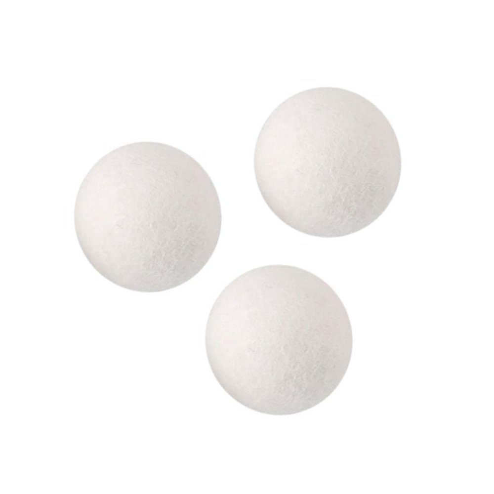 3 PCS Wool Dryer Balls, Reusable Wool Dryer Balls Hand Made Natural Fabric Softener, Reduces Clothing Wrinkles and Saves Drying Time
