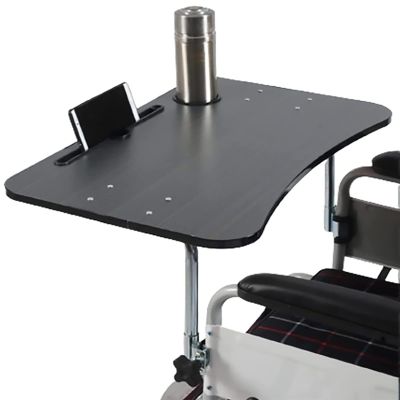 PUIERTUFD Wheelchair tray, removable portable trays with cup holder and phone card slot eating reading and resting for the elderly