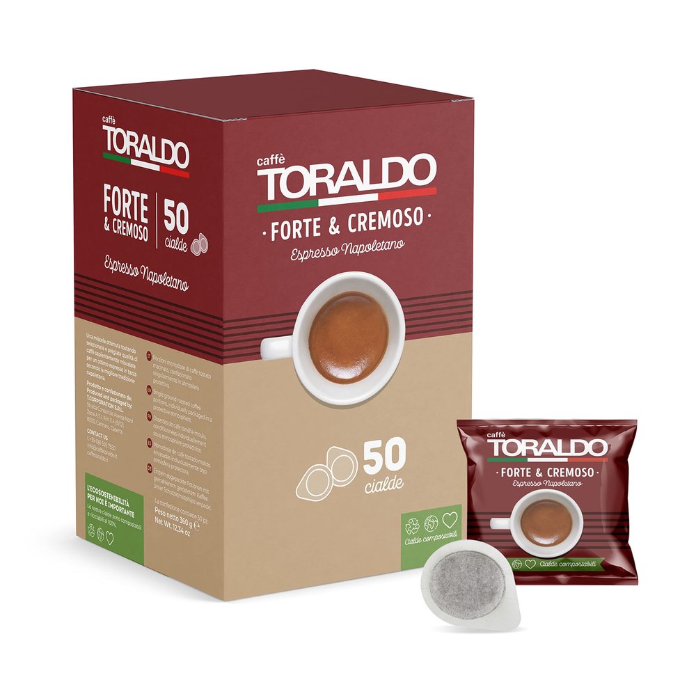 CAFF TORALDO - MISCELA FORTE & CREMOSO - Box 50 PODS ESE44 7.2g