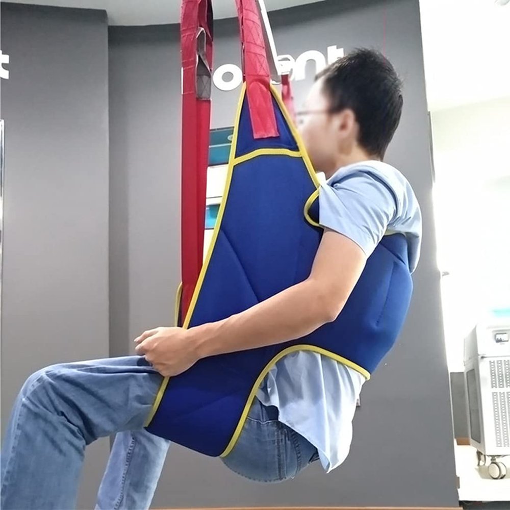 TOP1US Full Body Sling,Toileting Sling Patient Lifter,Handicap Lift Commode Sling with Four Point Support Medical Transfer Belt Lining Sponge