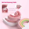 Funthy U-Shaped Kids Toothbrush, Manual Training Toothbrush with Food Grade Soft Silicone Toothbrush, 360 Oral Teeth Cleaning Design for Children Infant and Toddler -Pink||7-14 years view 2
