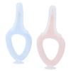CHICIRIS Baby Toothbrush, Silicone Rings Lightweight Portable Baby Training Toothbrush Silicone Bristles Comfortable Handle for Child for Bathroom for Baby view 1