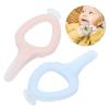 CHICIRIS Baby Toothbrush, Silicone Rings Lightweight Portable Baby Training Toothbrush Silicone Bristles Comfortable Handle for Child for Bathroom for Baby view 2