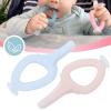 CHICIRIS Baby Toothbrush, Silicone Rings Lightweight Portable Baby Training Toothbrush Silicone Bristles Comfortable Handle for Child for Bathroom for Baby view 4