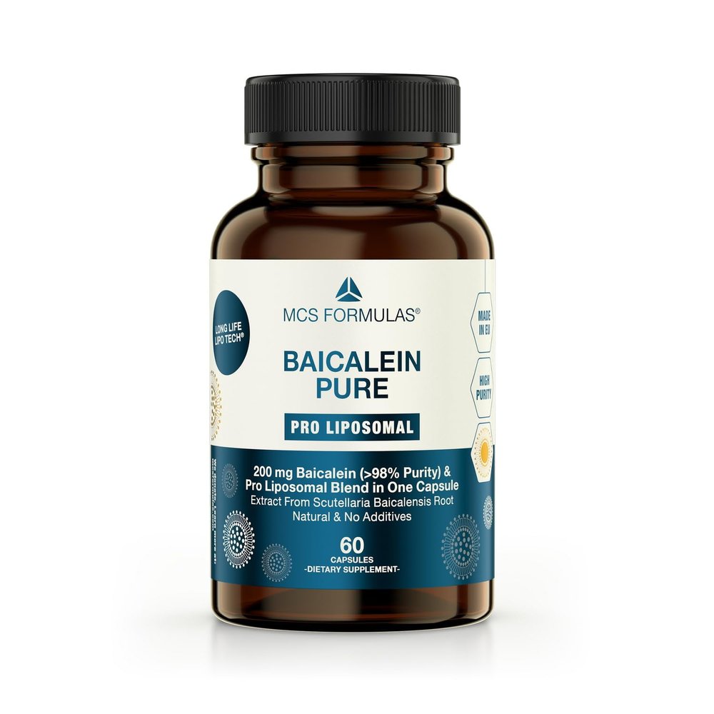 Baicalein Pro Liposomal 200mg, No additives, 60 Vegan capsles