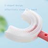 ZALUJMUS Set of 2 Kids U-Shaped Whole Mouth Teeth Brush, Silicone Bristles Massage Gums, All-Round Cleaning, Manual (2-12Y, Blue+Blue) view 2