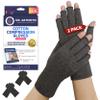 Doctor Developed Compression Gloves/Arthritis Gloves for Women & Men & Doctor Written Handbook - Carpal tunnel relief, Arthritis, Raynauds, 2 Pairs (XL) view 1