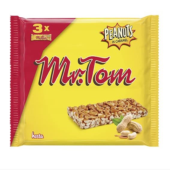 Mr.Tom Peanuts in Caramel Bar - 40g - 12 x 3 Packs