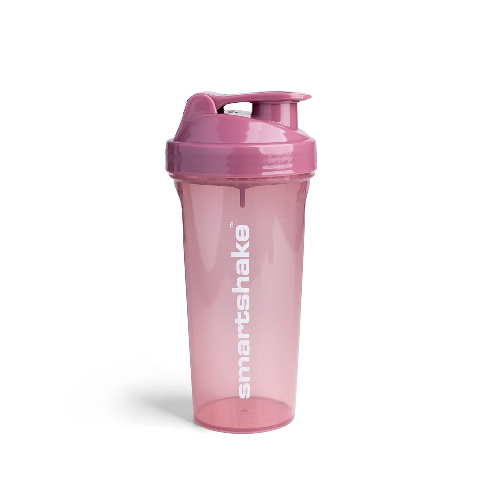 Smartshake 800ml Glossy Lite Protein Shaker Bottle - Leakproof, BPA Free Shaker for Gym, Deep Rose