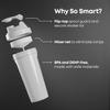 Smartshake 800ml Glossy Lite Protein Shaker Bottle - Leakproof, BPA Free Shaker for Gym, Deep Rose view 2