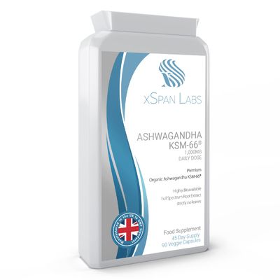 Ashwagandha KSM-66 500mg per Capsule - 90 Capsules