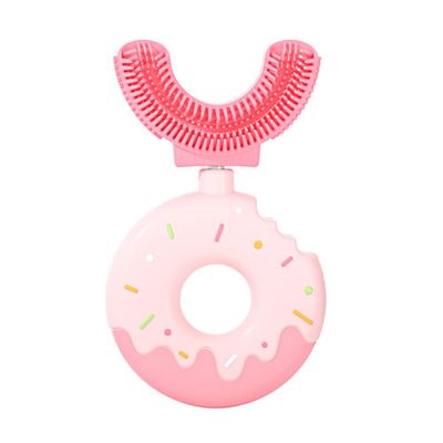 U-Shaped Toothbrush for Children, Silicone Kids Toothbrush, Soft 360 Cleaning Toothbrush, Donut Handle, Manual Toothbrushes for Newborn 2-12 Years