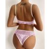 Chemises & Negligees Transparent Lace Plus Size Jacquard Process Women's Clothing Pink view 3