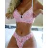 Chemises & Negligees Transparent Lace Plus Size Jacquard Process Women's Clothing Pink view 4