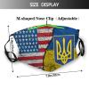 Save Ukraine Ukrainian Reusable Face Mask Washable Adjustable Dust Balaclava Scarf Protection Face with 2 Pcs Filters view 2