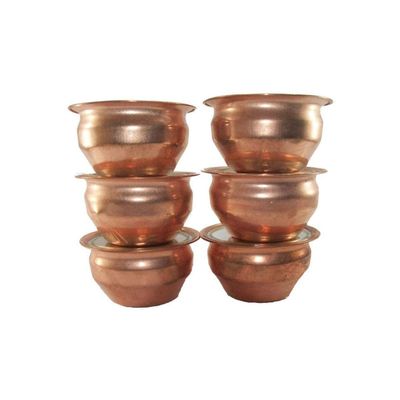 THE HIMALAYAN RIVER Shudh Ganga jal in Copper Lutia,Lota pack of 6