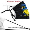 Ukrainian Trident Face Mask Reusable Cloth Masks Mouth Cover Adjustable Balaclavas for Women Men Teens with Filter view 4