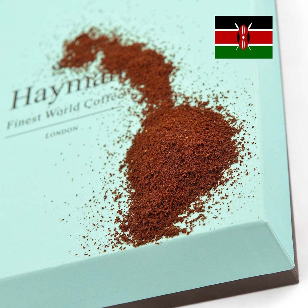 Hayman, 100% Kenya Kamwangi AA Kirinyaga Specialty Coffee, Ground, Medium Roast, 340g | Fresh Roasted Kenyan Coffee