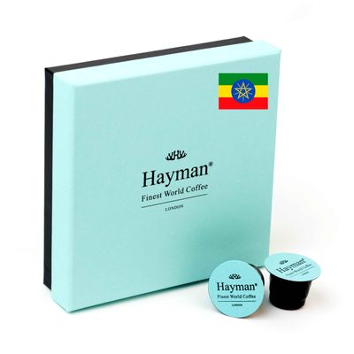 Hayman, 100% Ethiopia Yirgacheffe Specialty Coffee, Medium Roast, 20 Coffee Pods | Espresso Capsules Compatible With Nespresso Original Line Machines