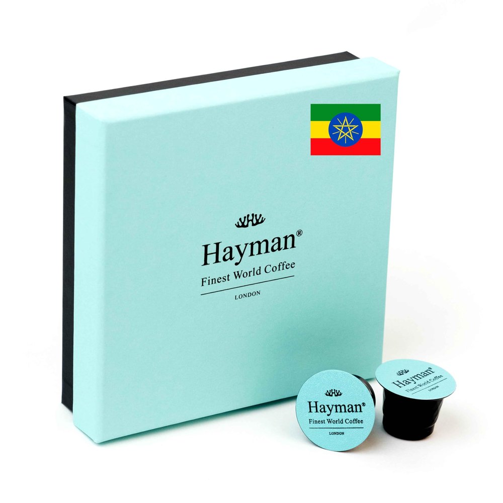 Hayman, 100% Ethiopia Yirgacheffe Specialty Coffee, Medium Roast, 20 Coffee Pods | Espresso Capsules Compatible With Nespresso Original Line Machines