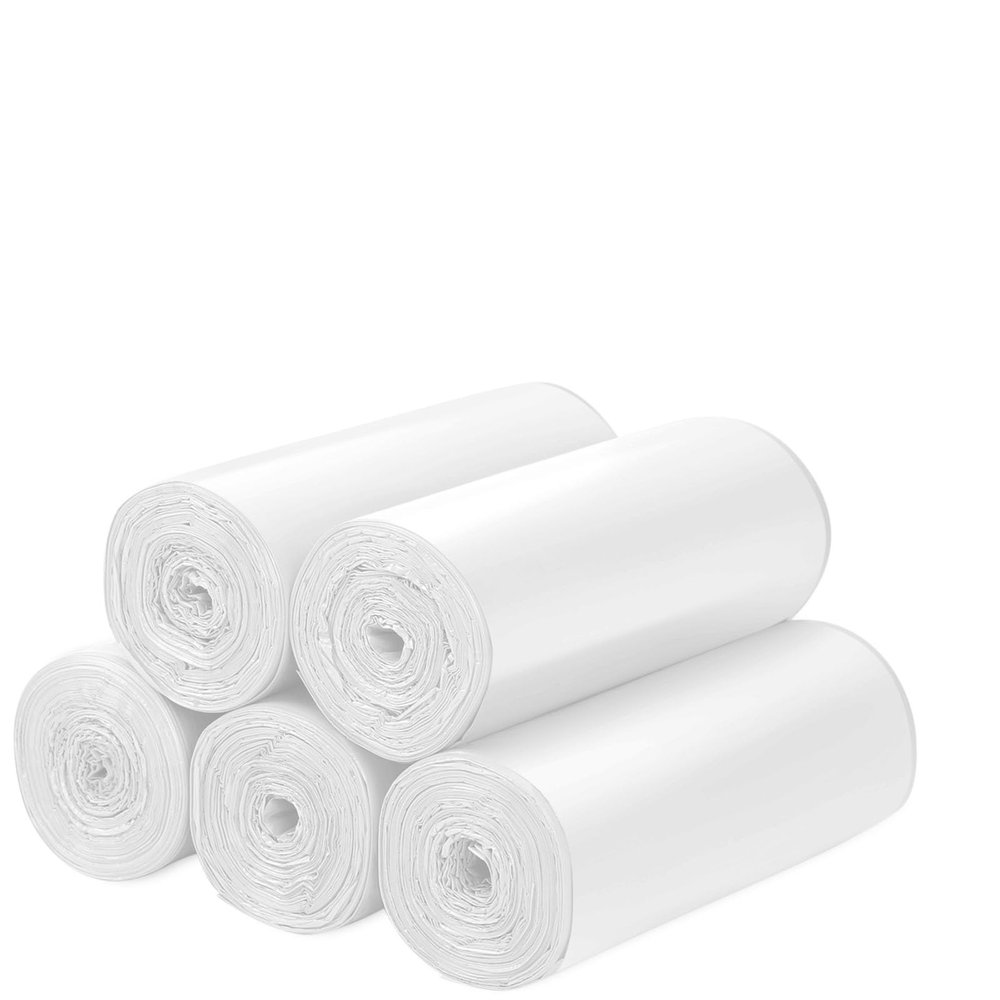 Biodegradable Trash bags 120PCS, Aievrgad 5L/1.2Gallon small Garbage bags/For Countertop Bin. Bin Liner/Trash/rubbish Bags, 100% Recycled,Tough, degradable, Compost Bags for kitchen/household-white