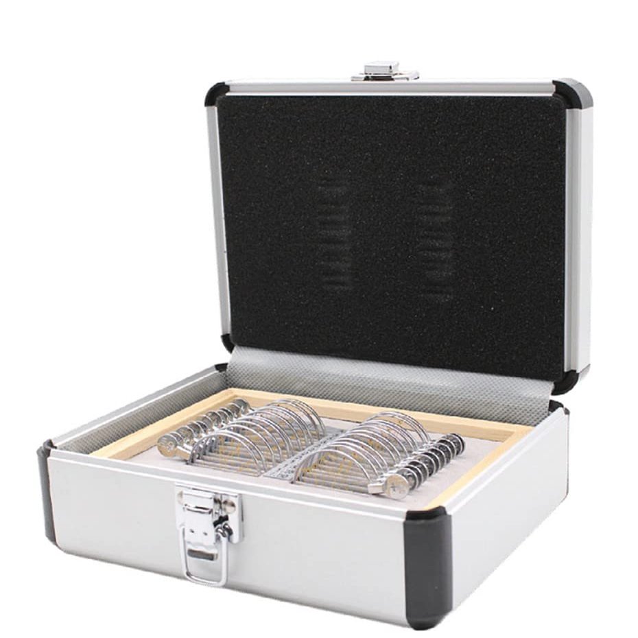 KUUY Professional Optical Progressive Lens Set, 22 Pcs Lens Evidence Box Trial Lens Set Ophthalmic Trial Lenses Case