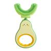 ISAKEN Baby U-Shaped Toothbrush, Whole Mouth Teeth Brush Soft Silicone Toothbrush, Manual Toothbrushes All-Round Cleaning Oral Teeth Care for Kids Toddlers 2-6 Years (Orange-Avocado) view 1