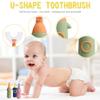 ISAKEN U-Shaped Toothbrush, Whole Mouth Teeth Brush Soft Silicone Toothbrush, Manual Toothbrushes All-Round Cleaning Oral Teeth Care for Kids Toddlers 1-8 Years (Pink) view 3
