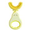 ISAKEN Baby U-Shaped Toothbrush, Whole Mouth Teeth Brush Soft Silicone Toothbrush, Manual Toothbrushes All-Round Cleaning Oral Teeth Care for Kids Toddlers 2-6 Years (Yellow-Avocado) view 1