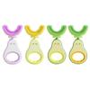 ISAKEN 4Pcs Baby U-Shaped Toothbrush, Whole Mouth Teeth Brush Soft Silicone Toothbrush, Manual Toothbrushes All-Round Cleaning Oral Teeth Care for Kids Toddlers 2-6 Years (Avocado) view 1
