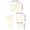 Blumomon 30Pcs White Gold Edge Mixed Size Lively 3D Butterfly Cupcake Topper for Girls Women's Happy Birthday Wedding Party Cake Wall Party Food Decorations view 2
