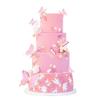 Blumomon 30Pcs Pink Gold Edge Mixed Size Lively 3D Swllowtail Butterfly Cupcake Topper for Girls Women's Happy Birthday Wedding Party Cake Wall Party Food Decorations view 4